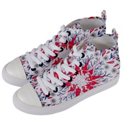 Flaming Sun Abstract Women s Mid-top Canvas Sneakers by okhismakingart