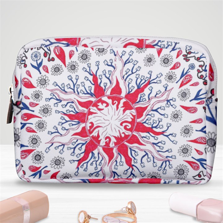 Flaming Sun Abstract Make Up Pouch (Medium)