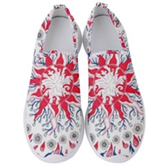 Flaming Sun Abstract Men s Slip On Sneakers by okhismakingart