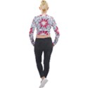 Flaming Sun Abstract Long Sleeve Cropped Velvet Jacket View2