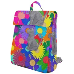 Floral Cat Flap Top Backpack