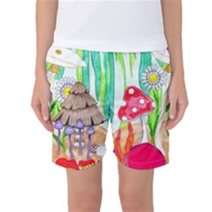 Iguana And Mushrooms Women s Basketball Shorts by okhismakingart