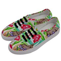 Iguana And Mushrooms Men s Classic Low Top Sneakers by okhismakingart