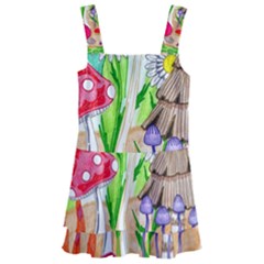 Iguana And Mushrooms Kids  Layered Skirt Swimsuit by okhismakingart