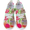 Iguana and Mushrooms Women s Velcro Strap Shoes View1