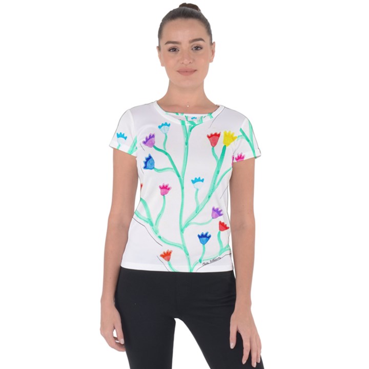 Cheerio Box Vine  Short Sleeve Sports Top 