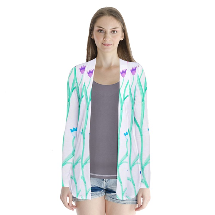 Cheerio Box Vine  Drape Collar Cardigan