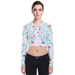 Cheerio Box Vine  Long Sleeve Zip Up Bomber Jacket by okhismakingart