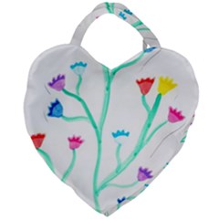 Cheerio Box Vine  Giant Heart Shaped Tote by okhismakingart