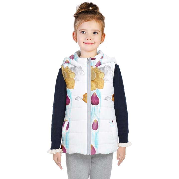 Rose Petal Shower Kids  Hooded Puffer Vest