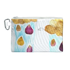 Rose Petal Shower Canvas Cosmetic Bag (large) by okhismakingart