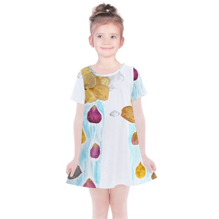 Rose Petal Shower Kids  Simple Cotton Dress