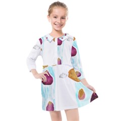 Rose Petal Shower Kids  Quarter Sleeve Shirt Dress by okhismakingart