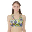 Bubble Flowers Sports Bra with Border View1