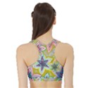 Bubble Flowers Sports Bra with Border View2