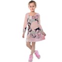 Wonderful Mandala Moon With Wolf Kids  Long Sleeve Velvet Dress View1