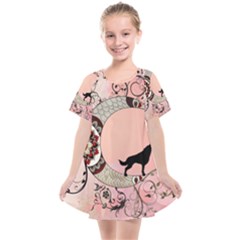 Wonderful Mandala Moon With Wolf Kids  Smock Dress by FantasyWorld7