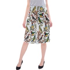 Vintage Birds Midi Beach Skirt by Valentinaart