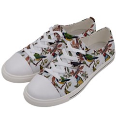 Vintage Birds Women s Low Top Canvas Sneakers by Valentinaart