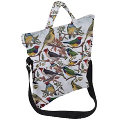 Vintage Birds Fold Over Handle Tote Bag by Valentinaart