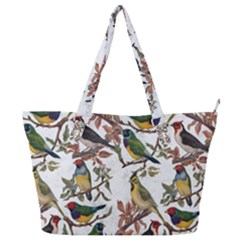 Vintage Birds Full Print Shoulder Bag by Valentinaart