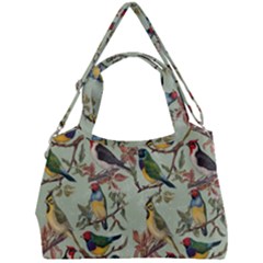 Vintage Birds Double Compartment Shoulder Bag