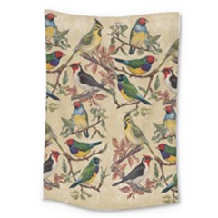 Vintage Birds Large Tapestry