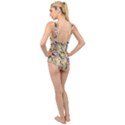 Vintage Birds Cross Front Low Back Swimsuit View2