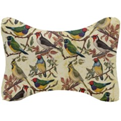 Vintage Birds Seat Head Rest Cushion by Valentinaart