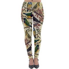 Vintage Birds Lightweight Velour Leggings