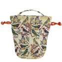 Vintage Birds Drawstring Bucket Bag View1