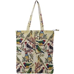 Vintage Birds Double Zip Up Tote Bag by Valentinaart