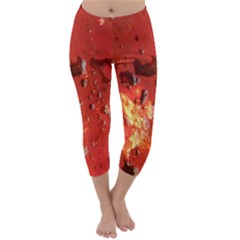 Golden Nebula Capri Winter Leggings 