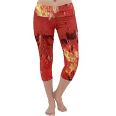 Golden Nebula Capri Yoga Leggings by WILLBIRDWELL