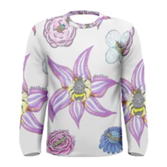 Flower And Insects Men s Long Sleeve Tee by okhismakingart