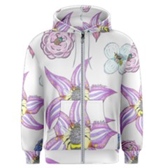 Flower And Insects Men s Zipper Hoodie by okhismakingart