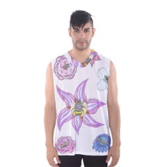 Flower And Insects Men s Basketball Tank Top by okhismakingart