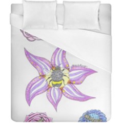 Flower And Insects Duvet Cover (california King Size) by okhismakingart