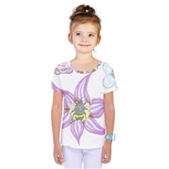 Flower And Insects Kids  One Piece Tee