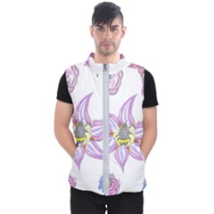 Flower And Insects Men s Puffer Vest by okhismakingart