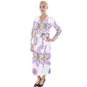 Flower and Insects Velvet Maxi Wrap Dress View1