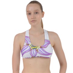 Flower And Insects Criss Cross Racerback Sports Bra by okhismakingart