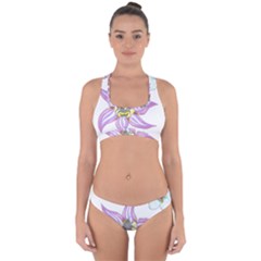 Flower And Insects Cross Back Hipster Bikini Set by okhismakingart