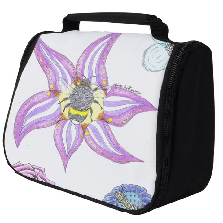 Flower and Insects Full Print Travel Pouch (Big)