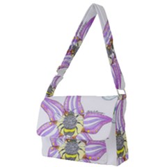 Flower And Insects Full Print Messenger Bag by okhismakingart