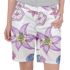 Flower And Insects Pocket Shorts by okhismakingart