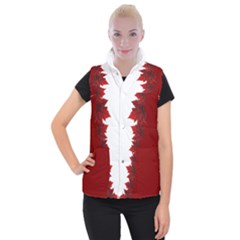 Canada Maple Leaf Souvenir Women s Button Up Vest by CanadaSouvenirs