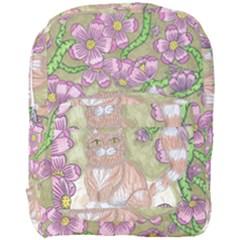 Fluffy Cat In A Garden  Full Print Backpack by okhismakingart