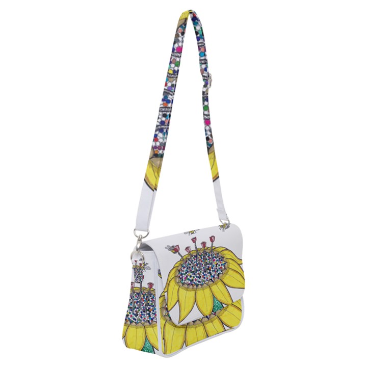 Bees at Work  Shoulder Bag with Back Zipper