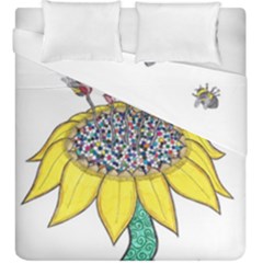 Bees At Work  Duvet Cover Double Side (king Size) by okhismakingart